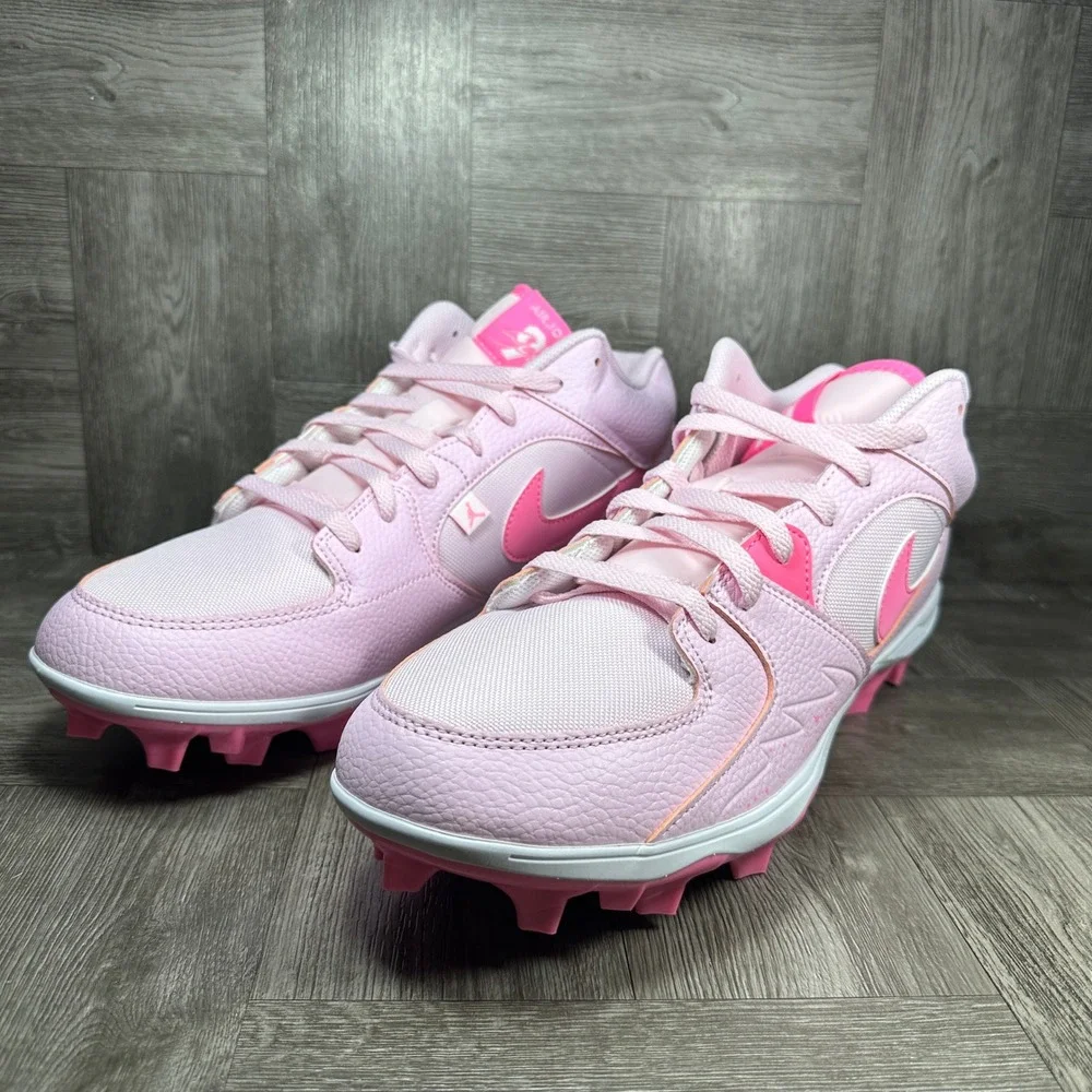 Jordan Stadium 90 Men's 13 Football Cleats Pink Leather Athletic NEW HQ0210-600